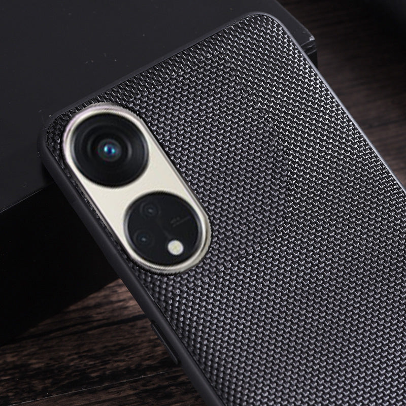 For Oppo Reno8 T 5G / A1 Pro 5G Cell Phone Back Cover Nylon Coated Soft TPU Phone Case