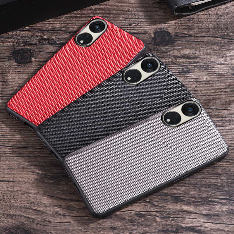 For Oppo Reno8 T 5G / A1 Pro 5G Cell Phone Back Cover Nylon Coated Soft TPU Phone Case