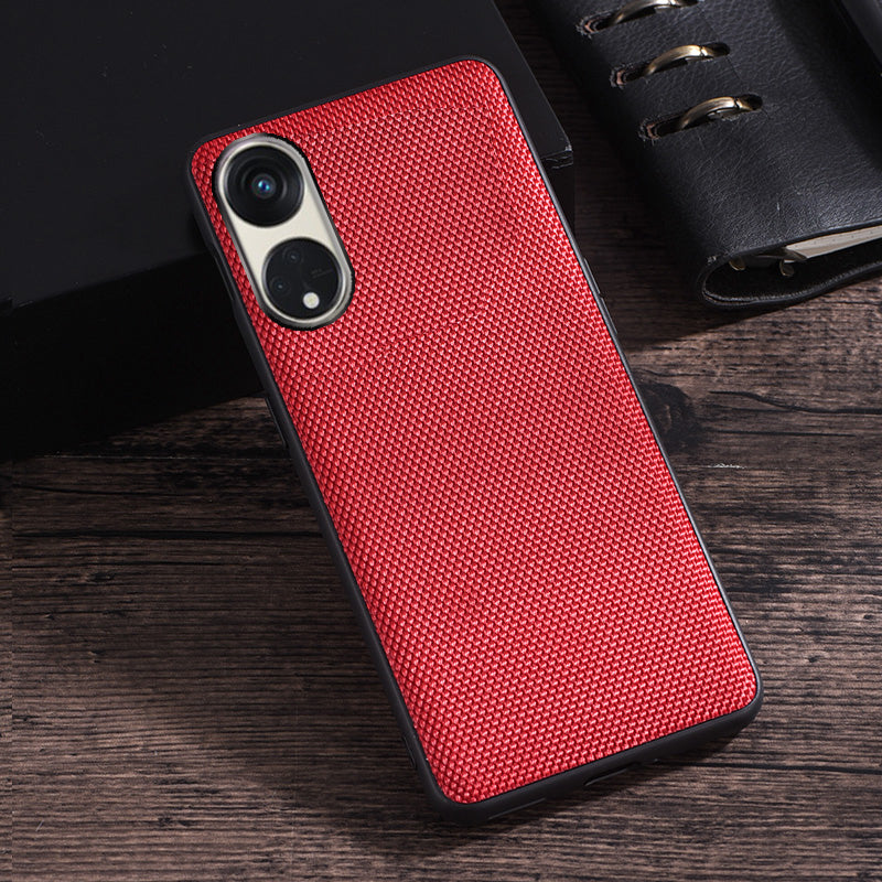 For Oppo Reno8 T 5G / A1 Pro 5G Cell Phone Back Cover Nylon Coated Soft TPU Phone Case