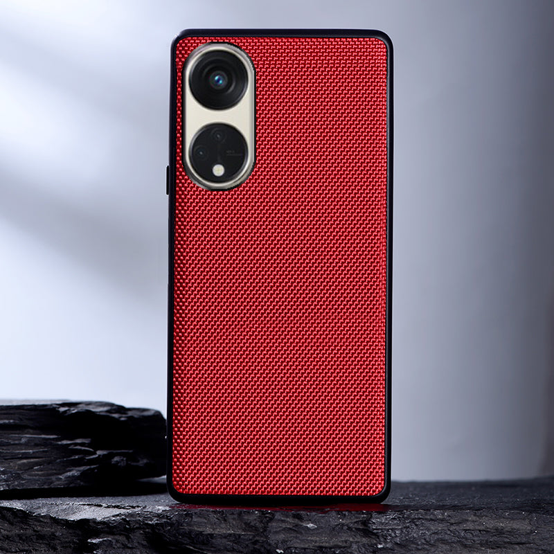 For Oppo Reno8 T 5G / A1 Pro 5G Cell Phone Back Cover Nylon Coated Soft TPU Phone Case