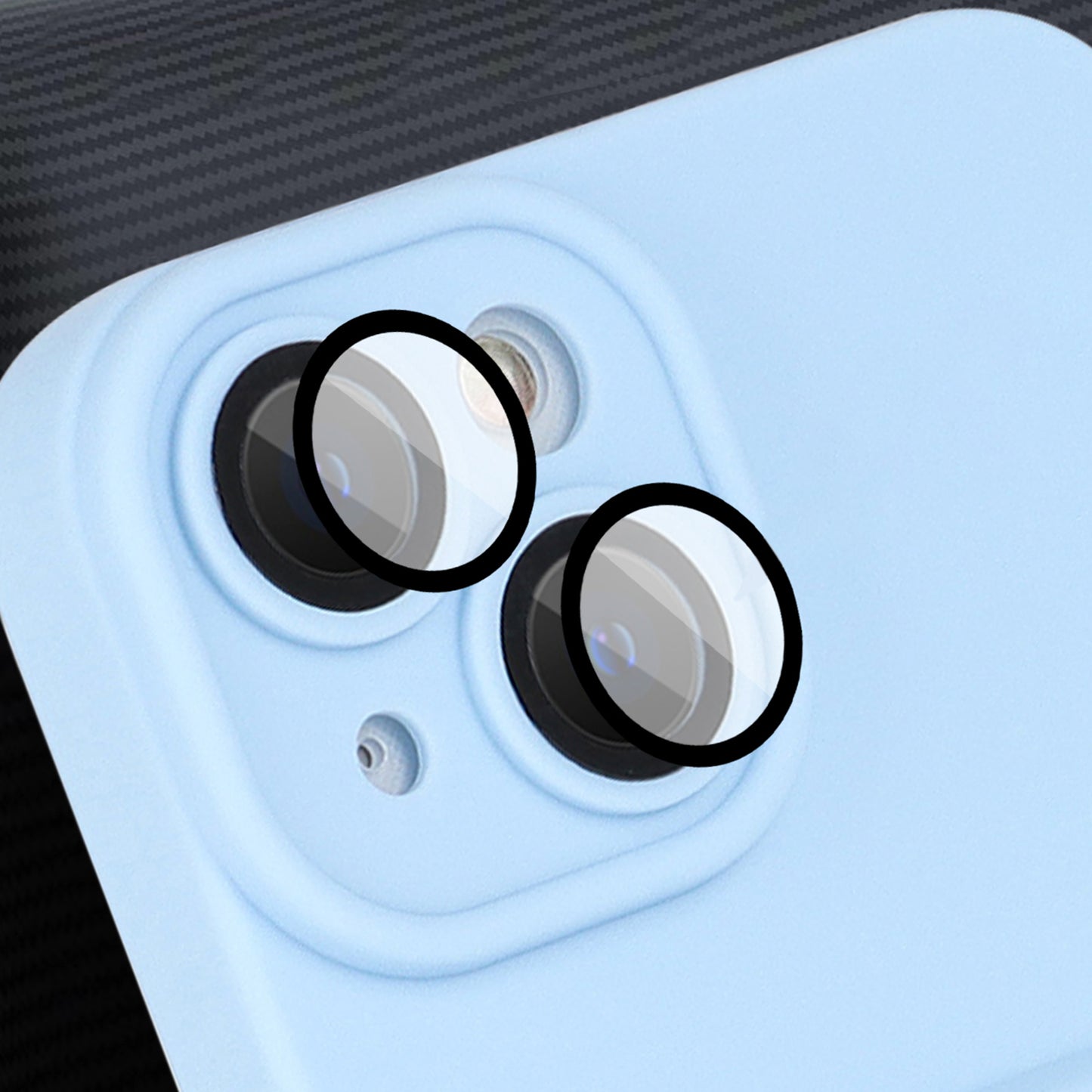 For iPhone 14 Plus Hard PC+TPU Phone Cover Adjustable Kickstand Phone Case with Glass Camera Film