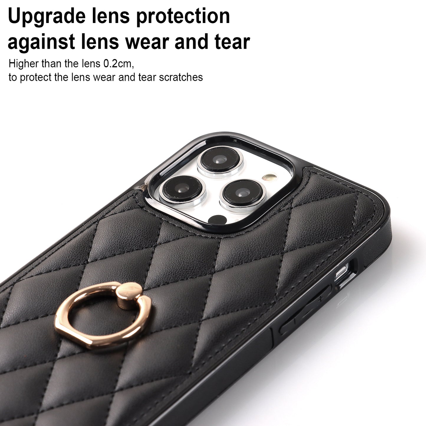 For iPhone 12 Pro / 12 PU Leather+TPU Cell Phone Case Shockproof Kickstand Phone Cover