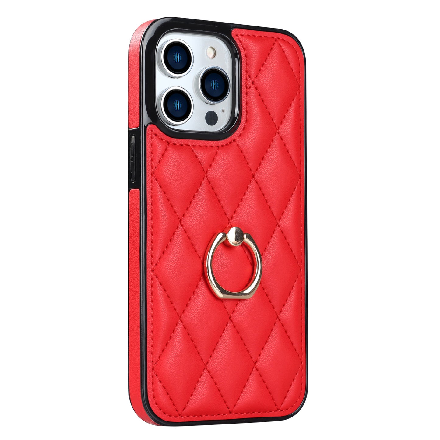 For iPhone 12 Pro / 12 PU Leather+TPU Cell Phone Case Shockproof Kickstand Phone Cover