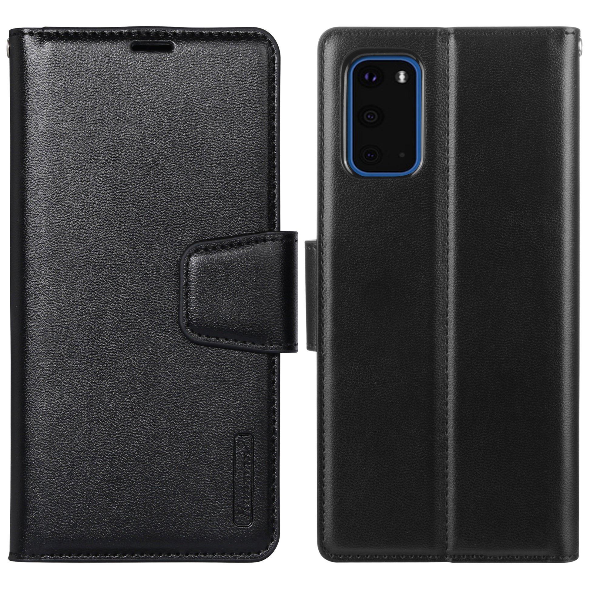 HANMAN Mill Series for Samsung Galaxy S20 5G / 4G Leather Phone Case Stand Wallet Anti-drop Phone Cover