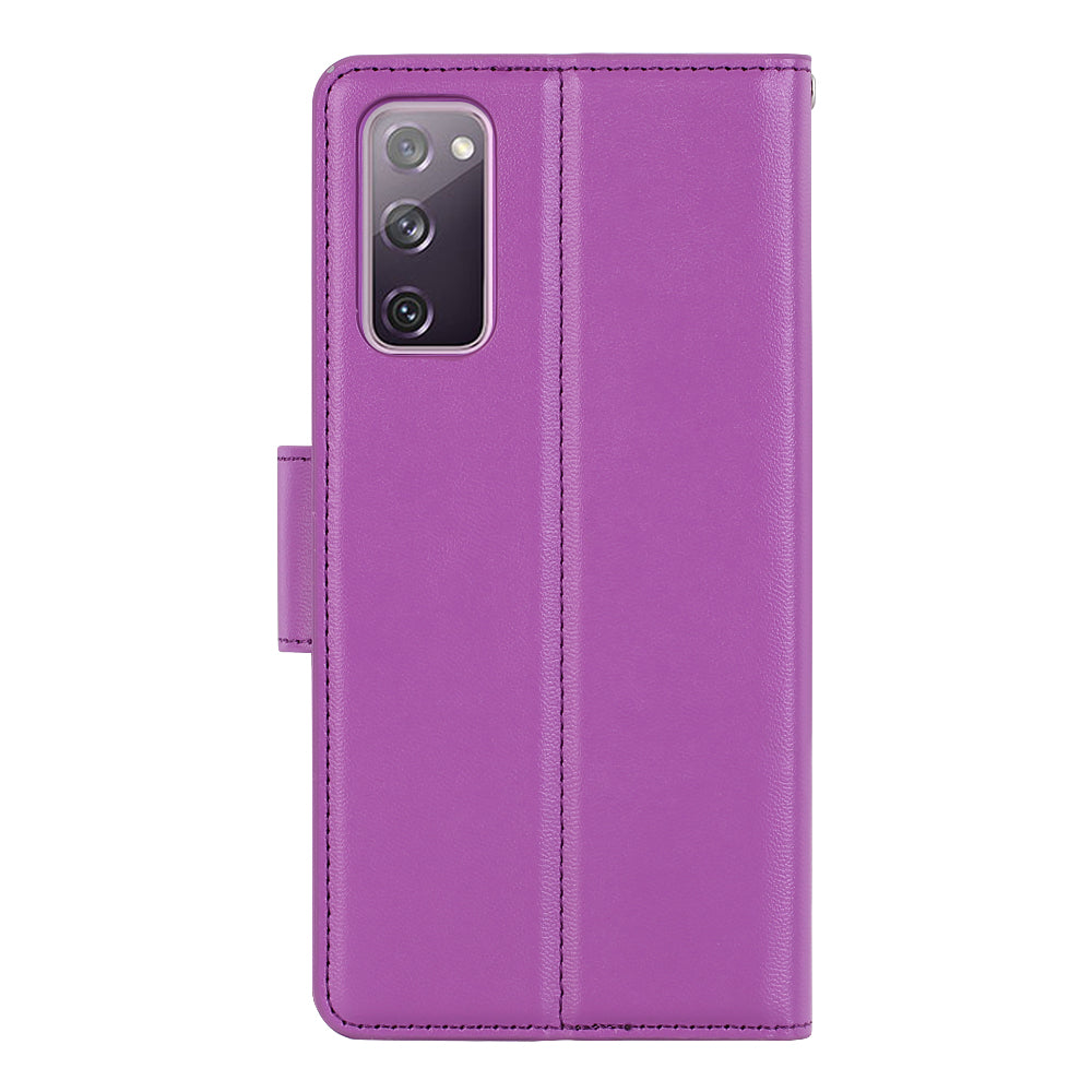 HANMAN Mill Series for Samsung Galaxy S20 FE 4G / FE 5G / S20 Lite / S20 FE 2022 Phone Case PU Leather Stand Wallet Cover