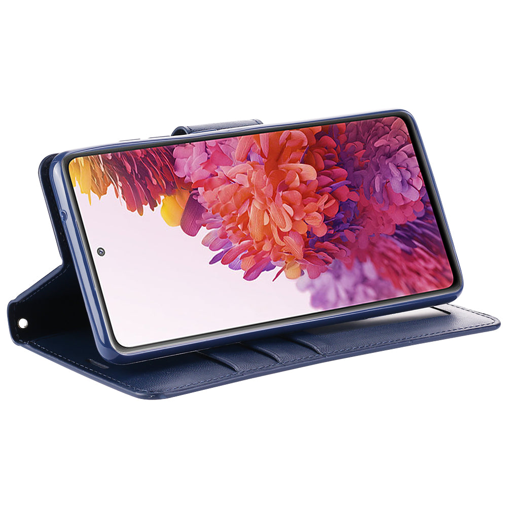 HANMAN Mill Series for Samsung Galaxy S20 FE 4G / FE 5G / S20 Lite / S20 FE 2022 Phone Case PU Leather Stand Wallet Cover