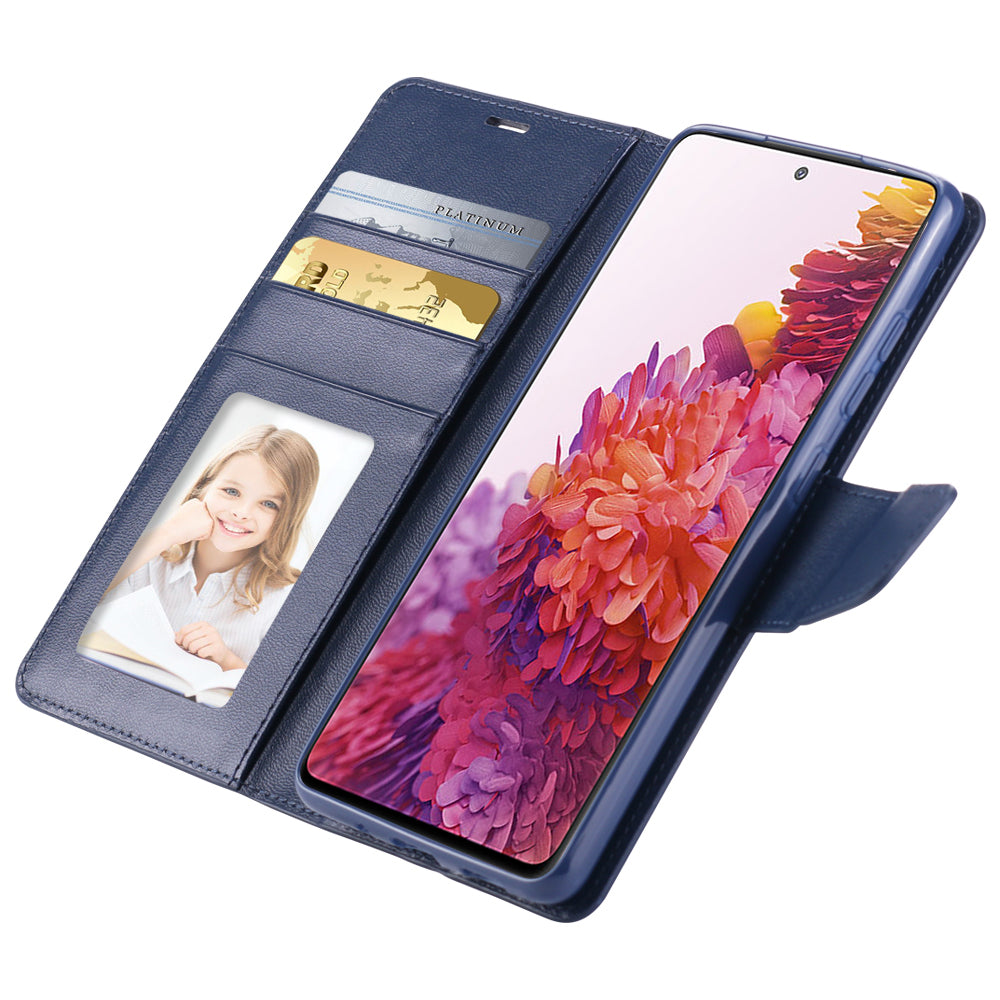 HANMAN Mill Series for Samsung Galaxy S20 FE 4G / FE 5G / S20 Lite / S20 FE 2022 Phone Case PU Leather Stand Wallet Cover