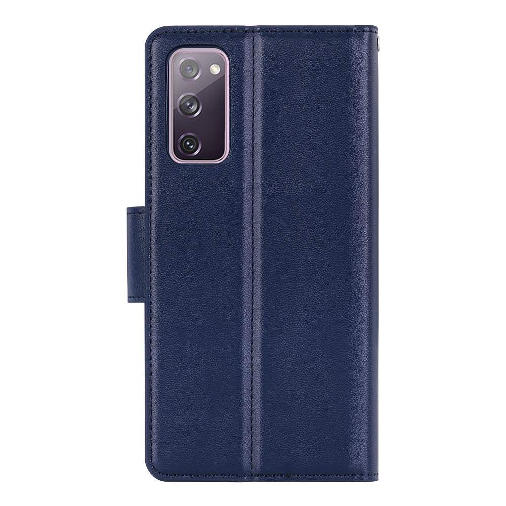 HANMAN Mill Series for Samsung Galaxy S20 FE 4G / FE 5G / S20 Lite / S20 FE 2022 Phone Case PU Leather Stand Wallet Cover