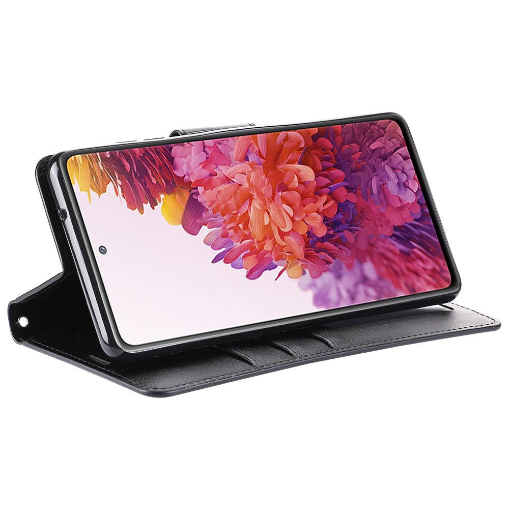 HANMAN Mill Series for Samsung Galaxy S20 FE 4G / FE 5G / S20 Lite / S20 FE 2022 Phone Case PU Leather Stand Wallet Cover