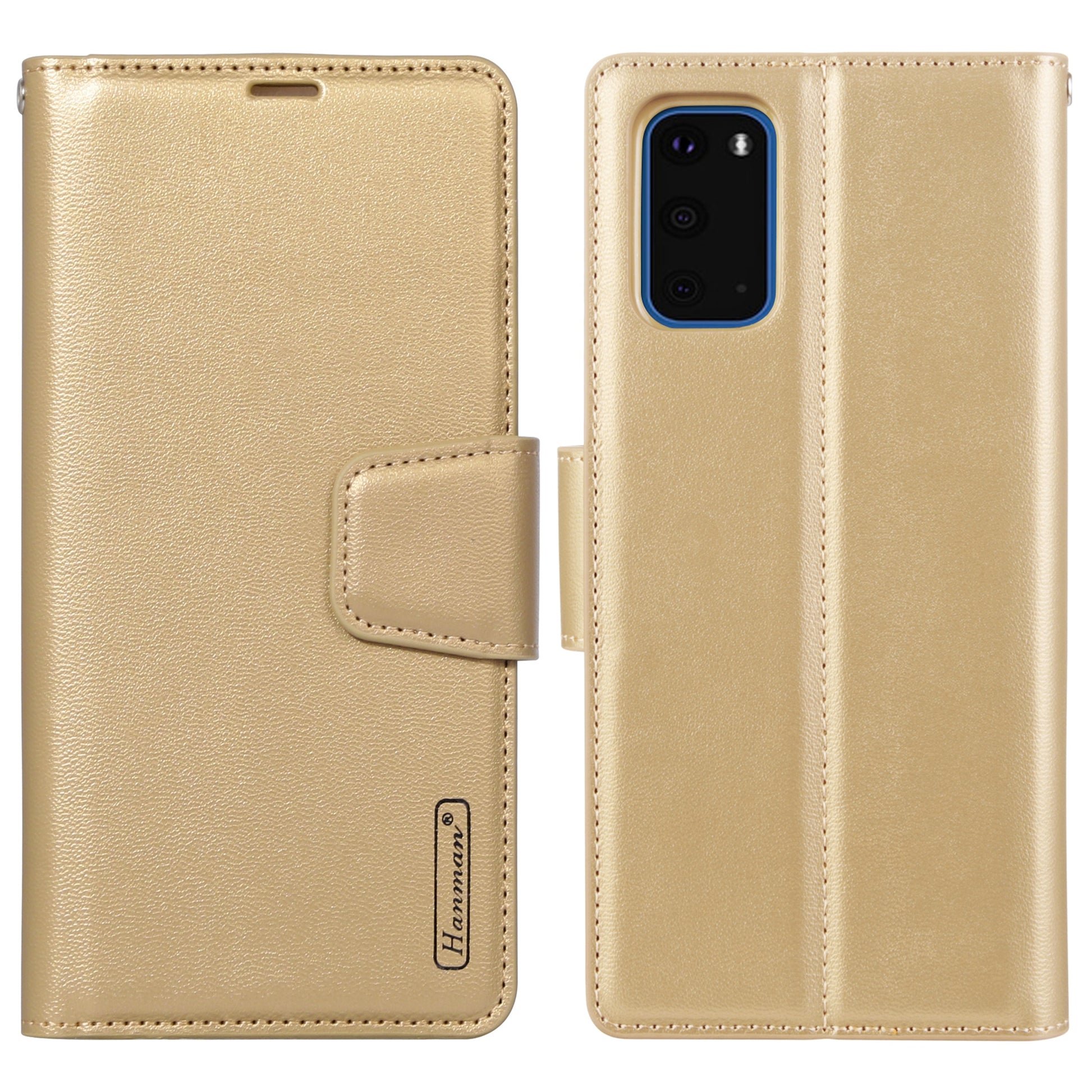 HANMAN Mill Series for Samsung Galaxy S20 Plus 5G / 4G Stand Phone Case Leather Wallet Smartphone Cover