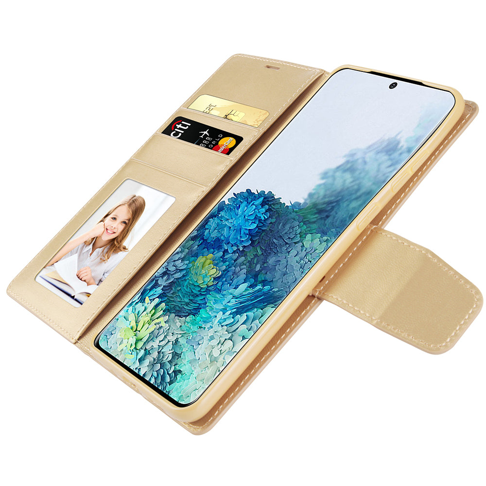 HANMAN Mill Series for Samsung Galaxy S20 Plus 5G / 4G Stand Phone Case Leather Wallet Smartphone Cover
