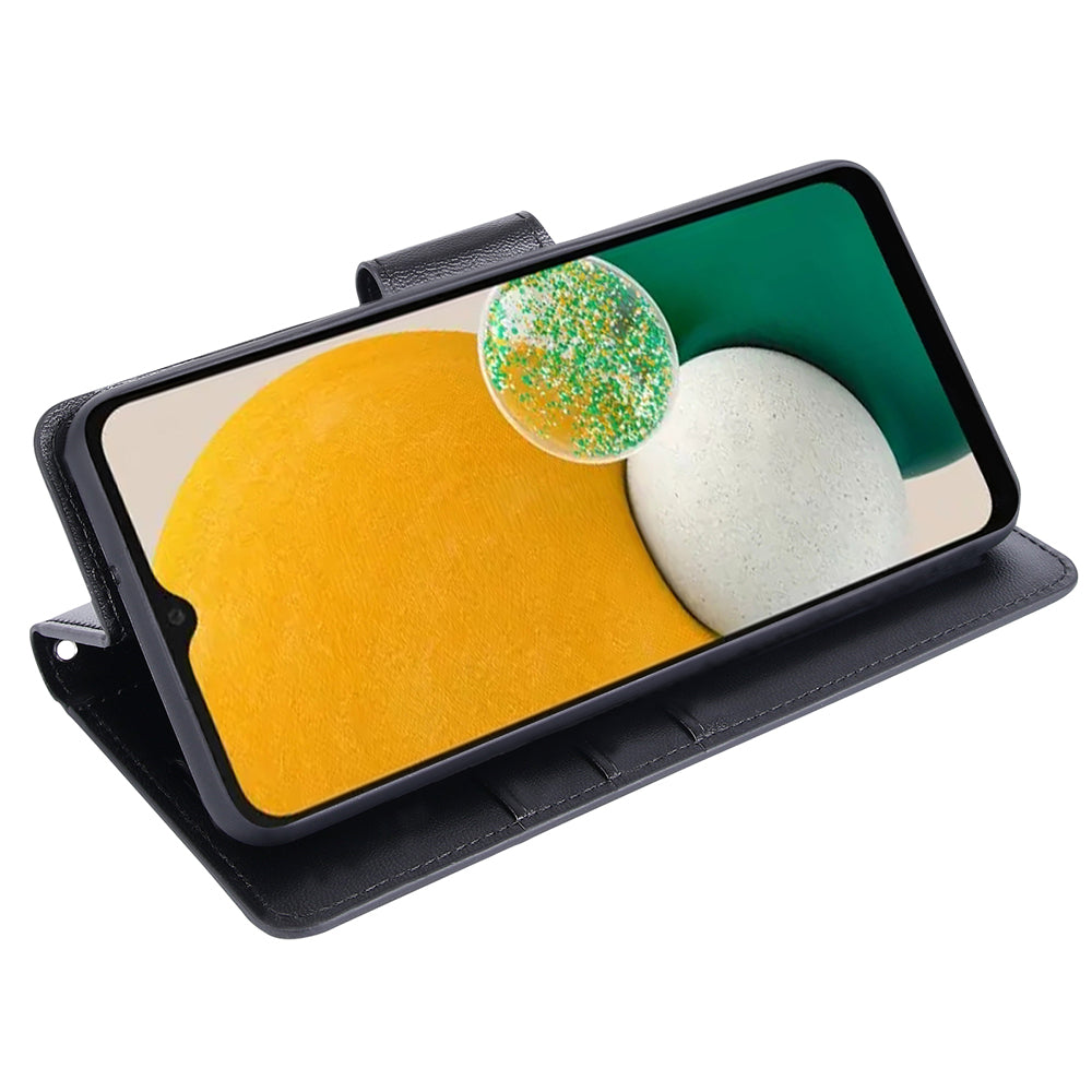 HANMAN Mill Series for Samsung Galaxy M14 5G PU Leather Wallet Stand Case Cell Phone Cover