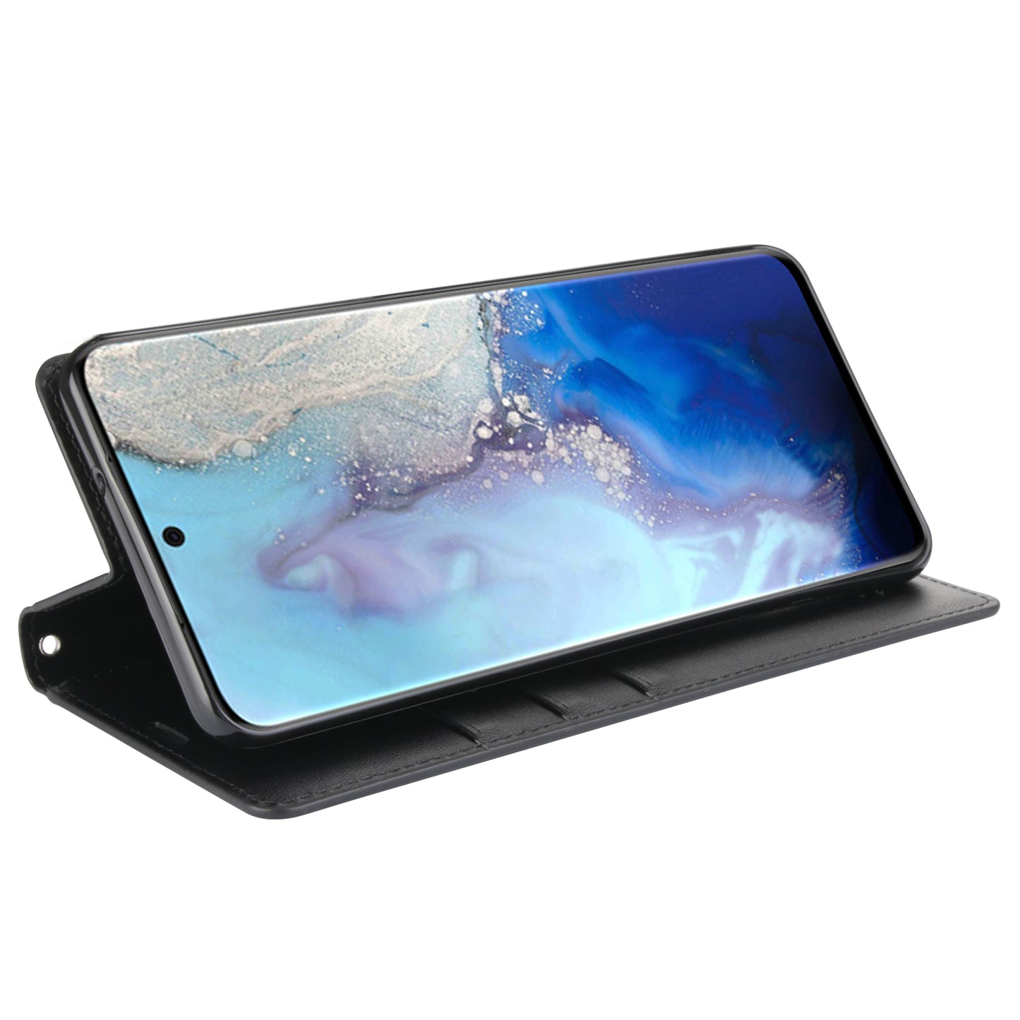HANMAN Minuo Series Stand Cover for Samsung Galaxy S20 4G / 5G PU Leather Phone Wallet Case