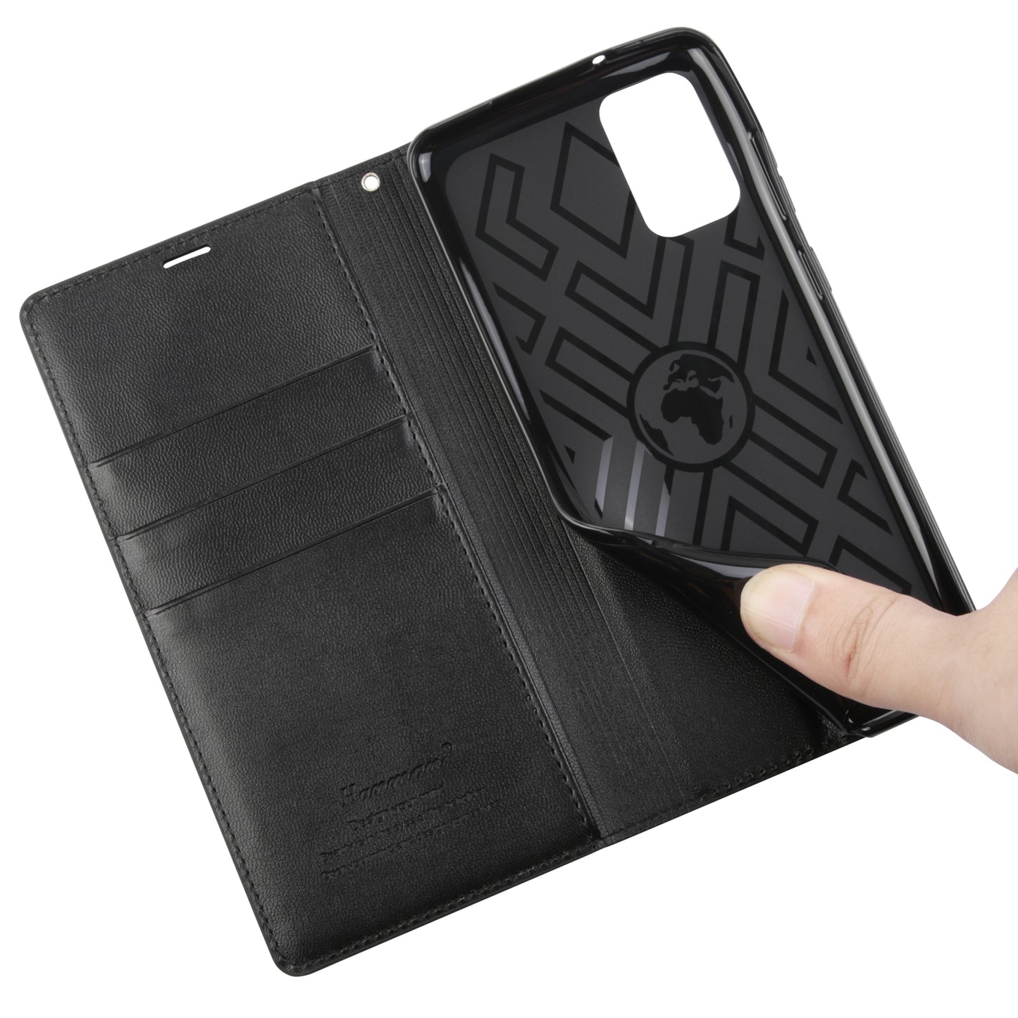 HANMAN Minuo Series Stand Cover for Samsung Galaxy S20 4G / 5G PU Leather Phone Wallet Case