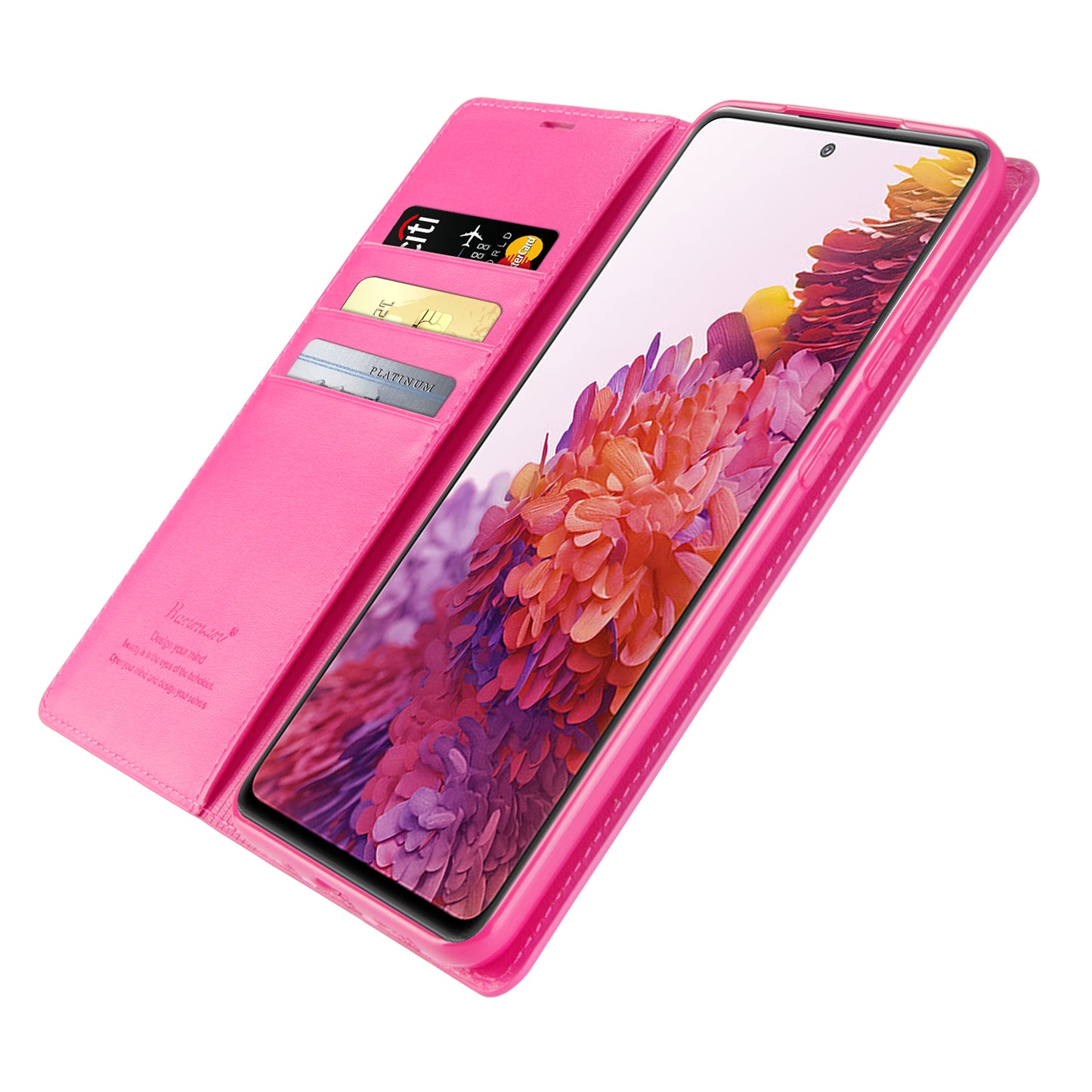 HANMAN Minuo Series Stand Cover for Samsung Galaxy S20 4G / 5G PU Leather Phone Wallet Case