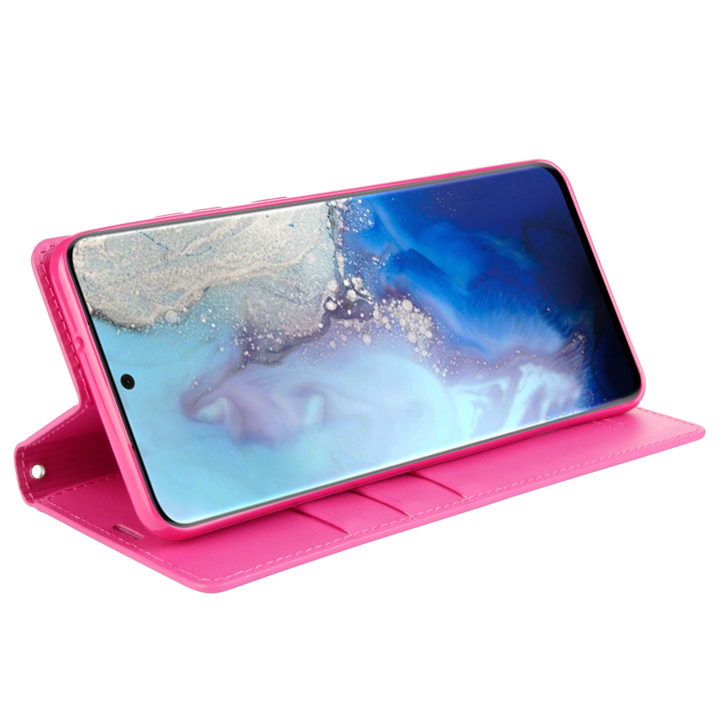 HANMAN Minuo Series Stand Cover for Samsung Galaxy S20 4G / 5G PU Leather Phone Wallet Case