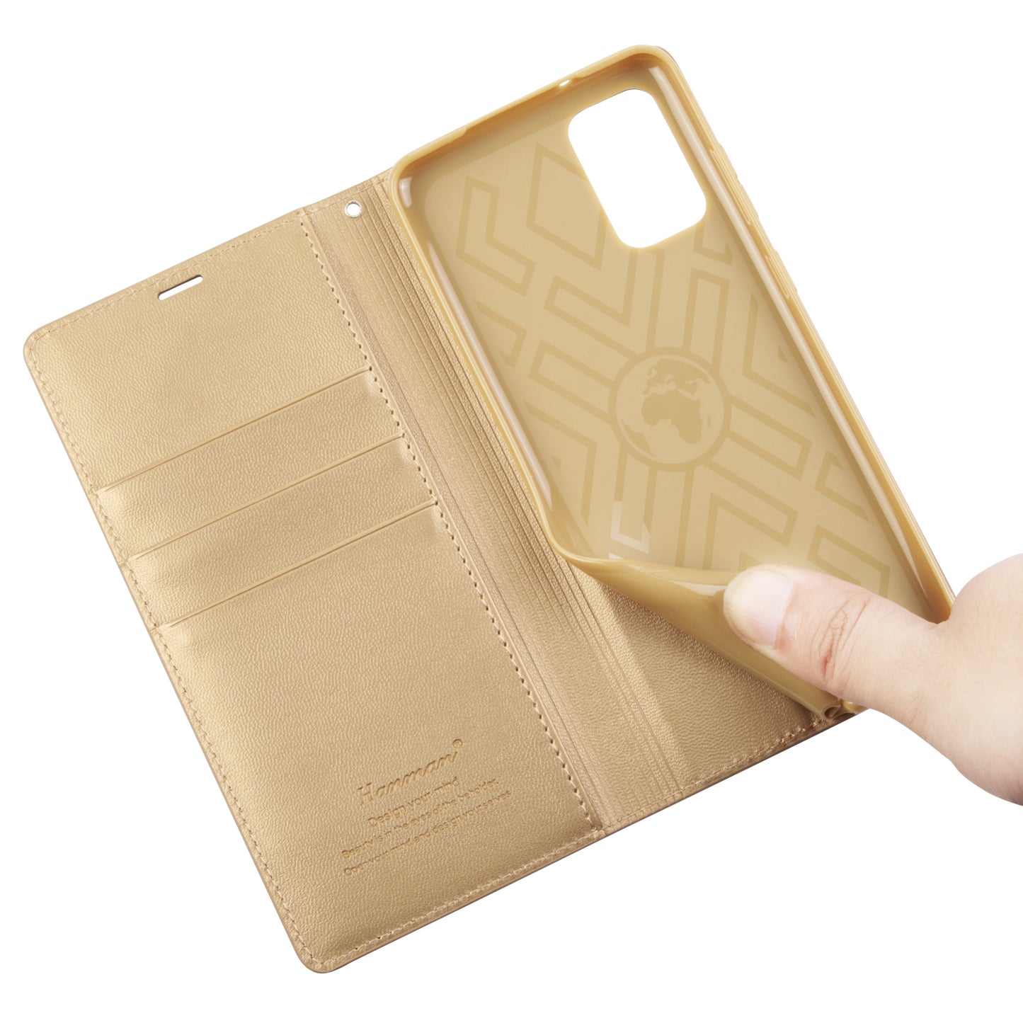 HANMAN Minuo Series Stand Cover for Samsung Galaxy S20 4G / 5G PU Leather Phone Wallet Case