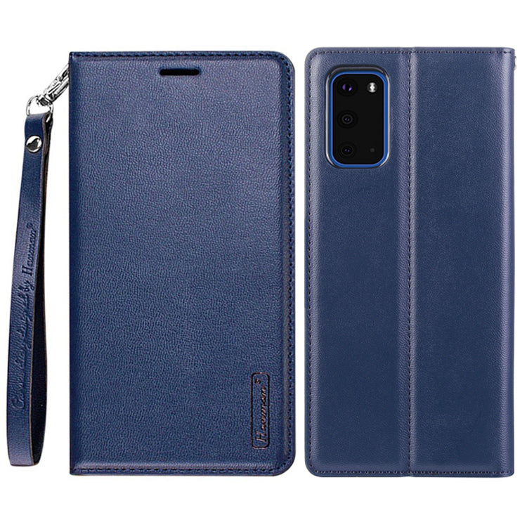 HANMAN Minuo Series Stand Cover for Samsung Galaxy S20 4G / 5G PU Leather Phone Wallet Case