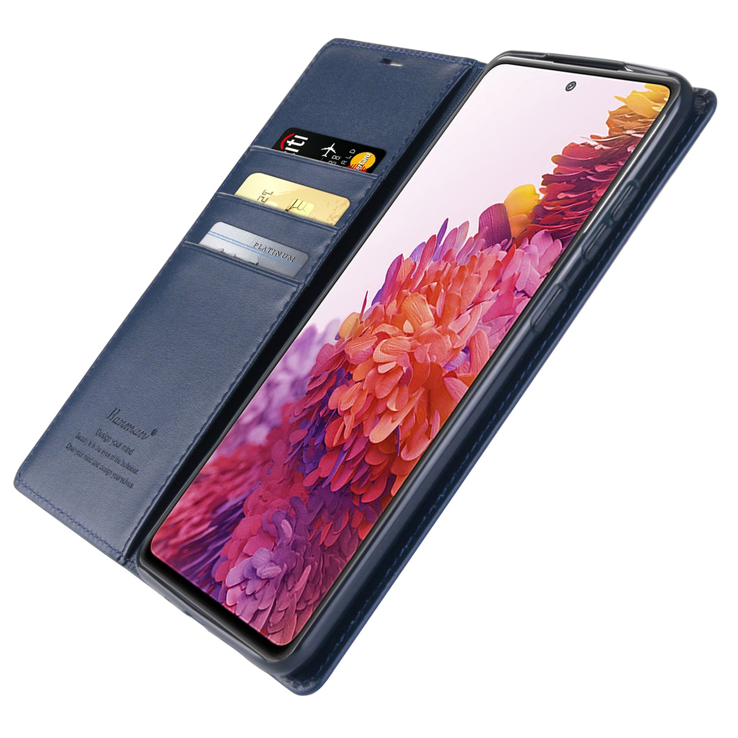 HANMAN Minuo Series Stand Cover for Samsung Galaxy S20 4G / 5G PU Leather Phone Wallet Case