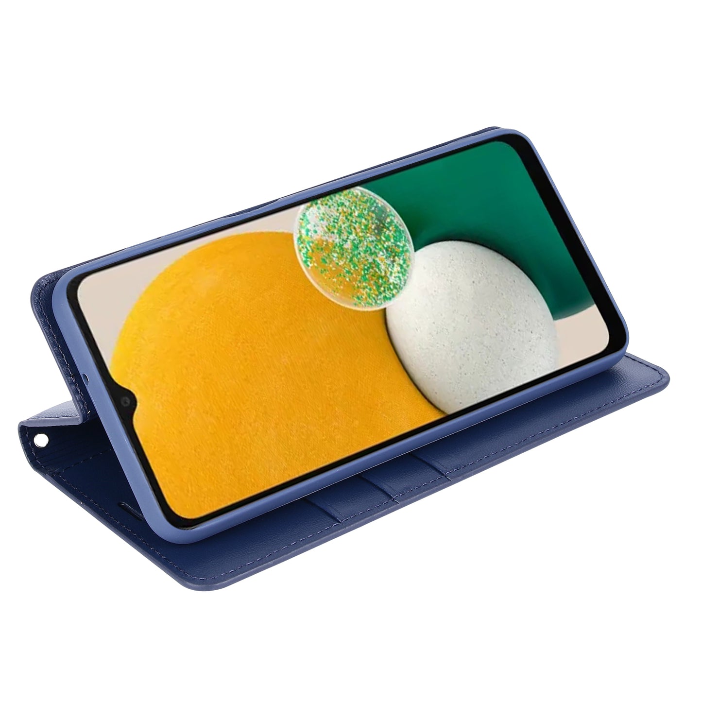 HANMAN Minuo Series Stand Cover for Samsung Galaxy A34 5G Fall-proof PU Leather Phone Wallet Case