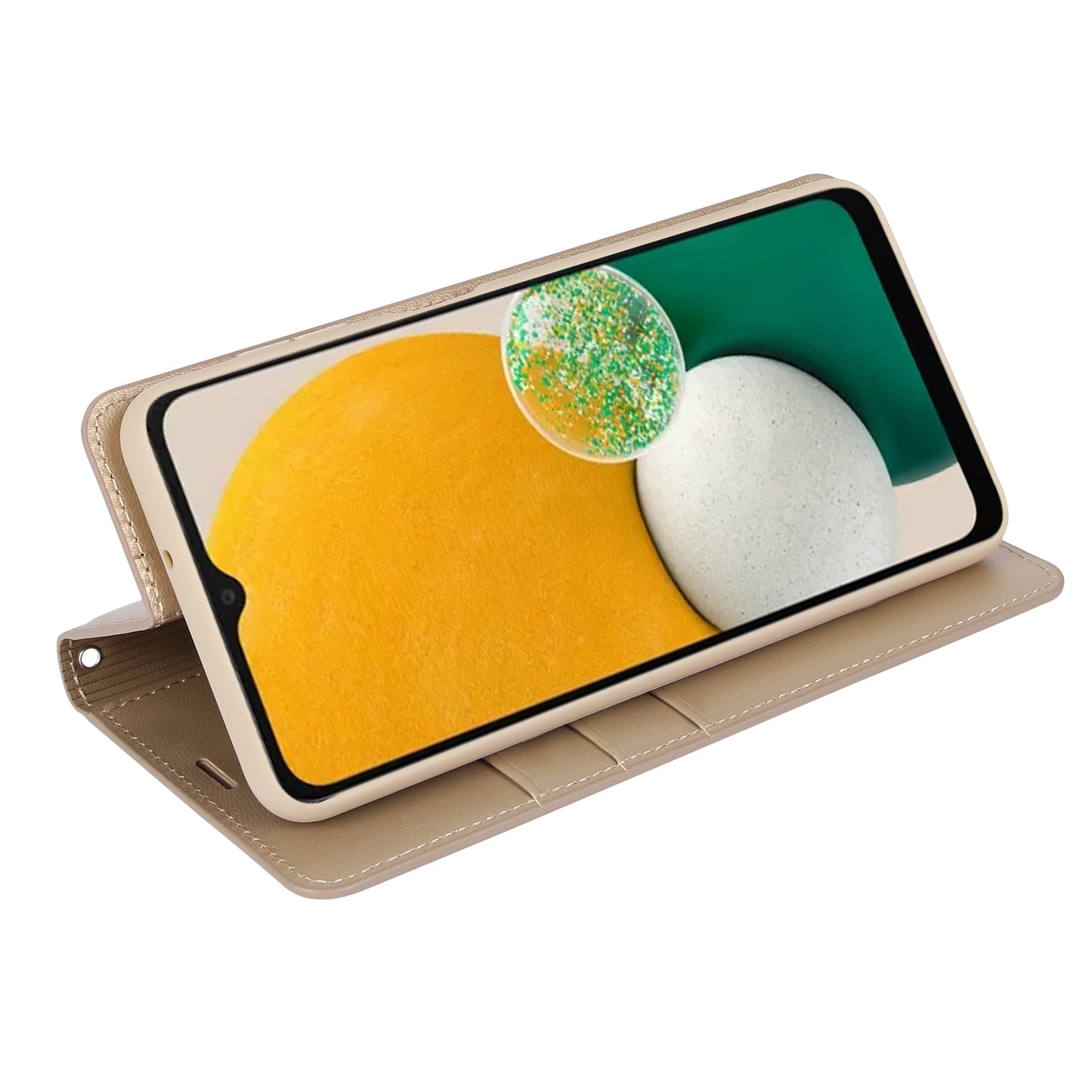 HANMAN Minuo Series Stand Cover for Samsung Galaxy A34 5G Fall-proof PU Leather Phone Wallet Case