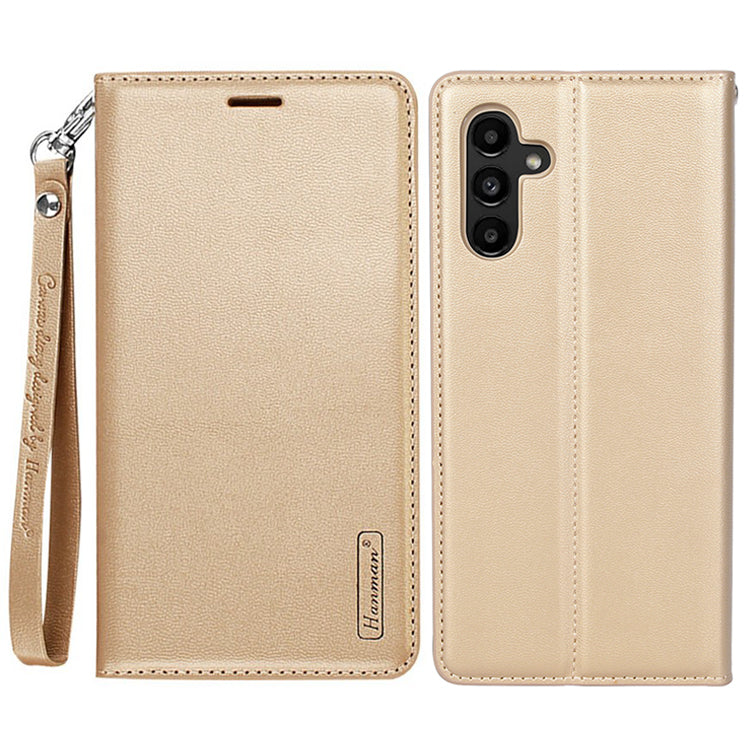 HANMAN Minuo Series For Samsung Galaxy A54 5G PU Leather Stand Cover Phone Wallet Case