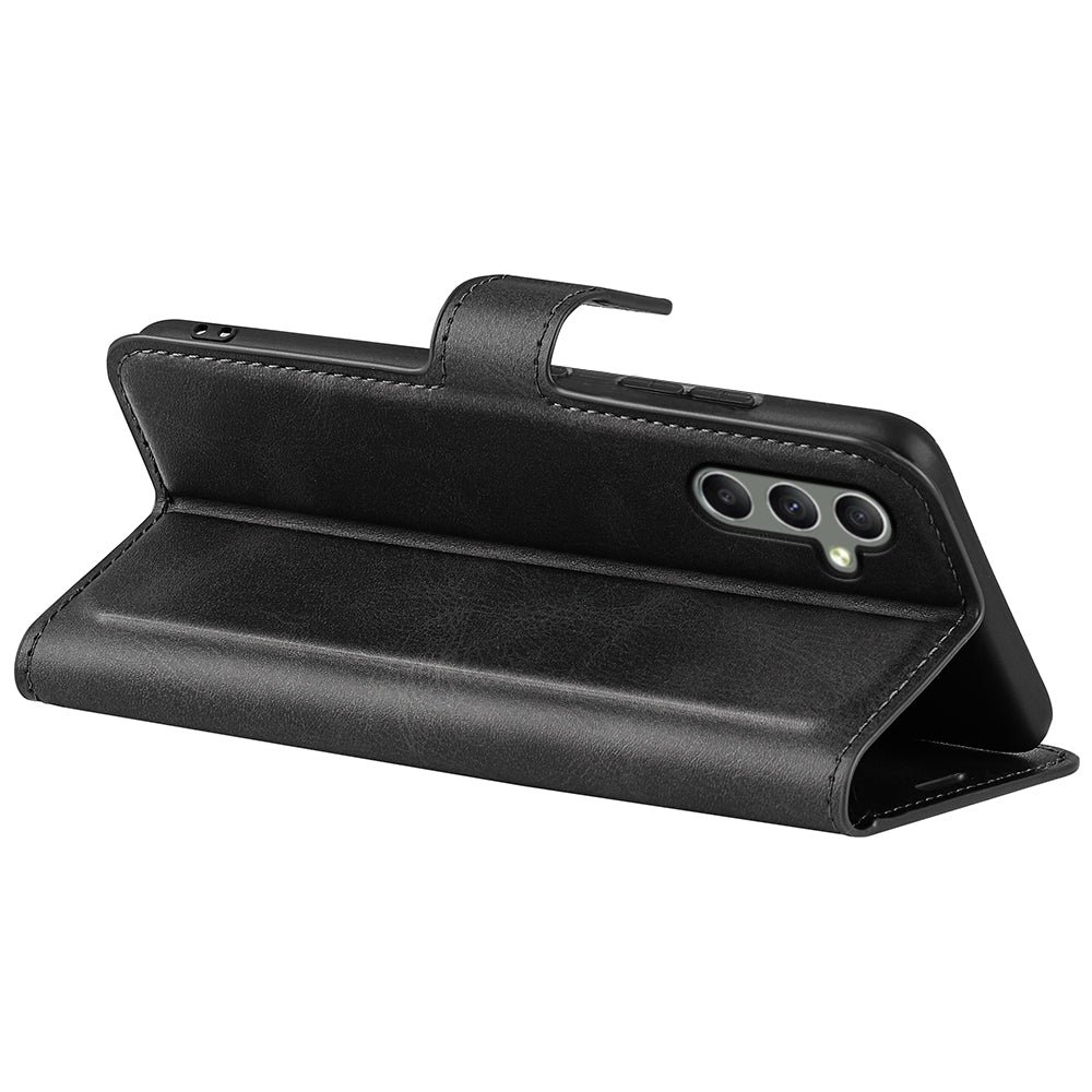 For Samsung Galaxy A24 4G Leather Wallet Mobile Case Calf Texture Square Clasp Flip Stand Cover