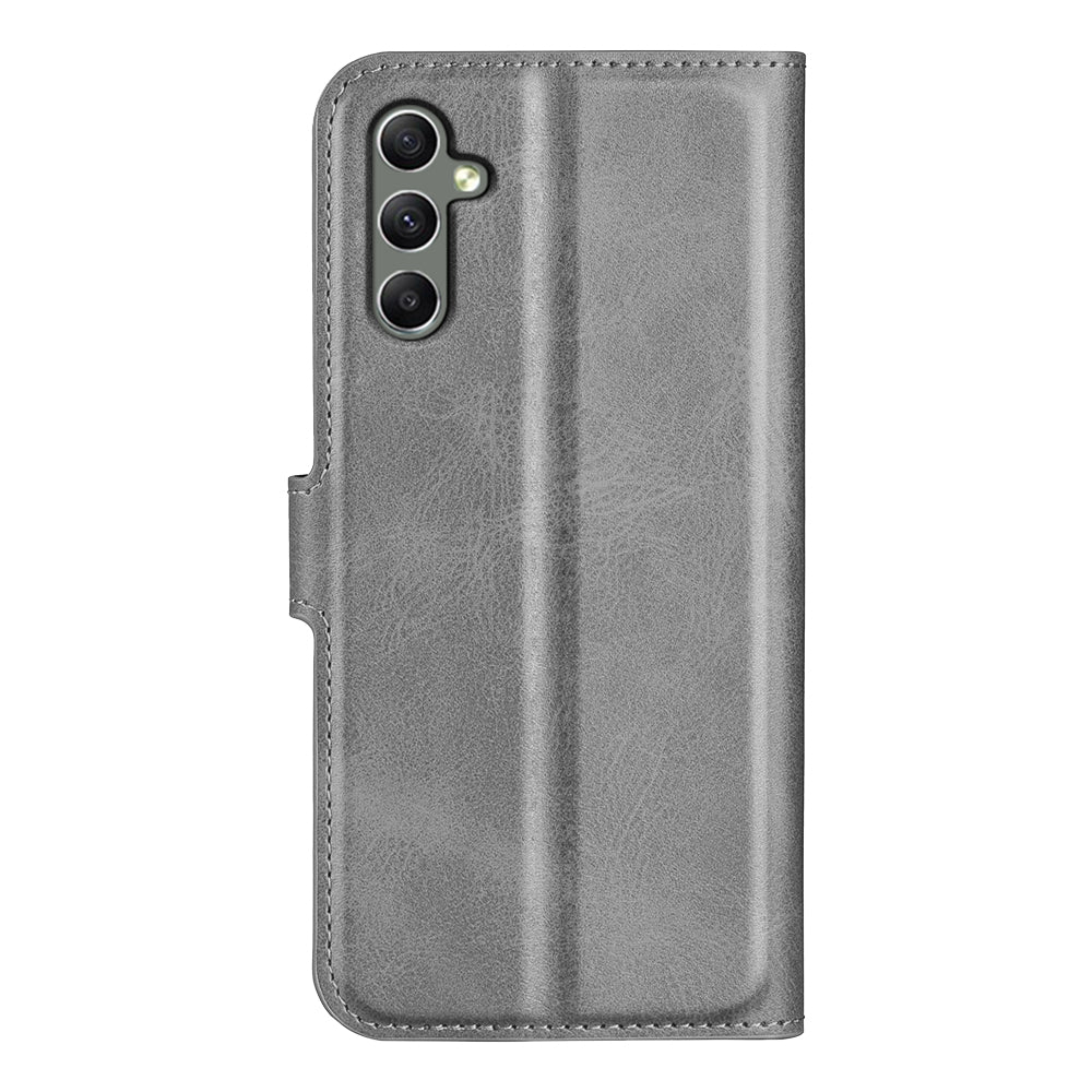 For Samsung Galaxy A24 4G Leather Wallet Mobile Case Calf Texture Square Clasp Flip Stand Cover