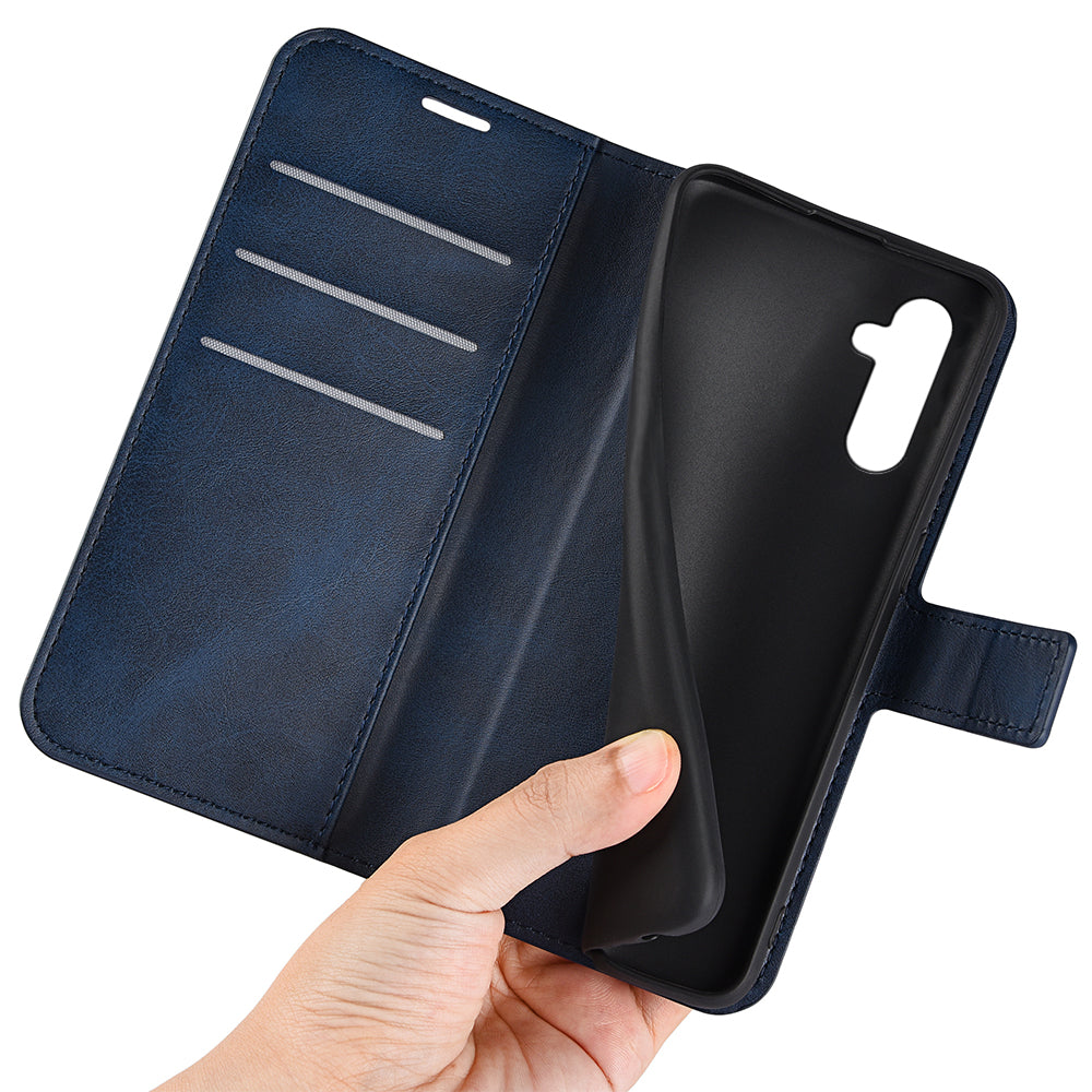 For Samsung Galaxy A24 4G Leather Wallet Mobile Case Calf Texture Square Clasp Flip Stand Cover
