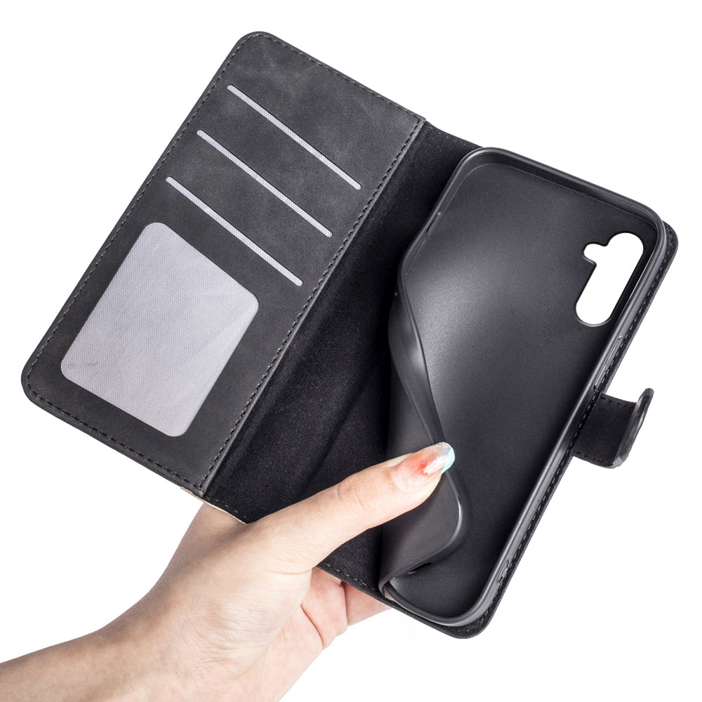 For Samsung Galaxy A24 4G Leather Wallet Shockproof Cover Dual Color Splicing Folding Stand Phone Case