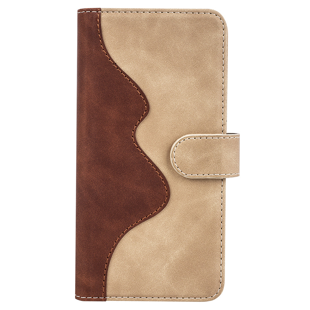 For Samsung Galaxy A24 4G Leather Wallet Shockproof Cover Dual Color Splicing Folding Stand Phone Case