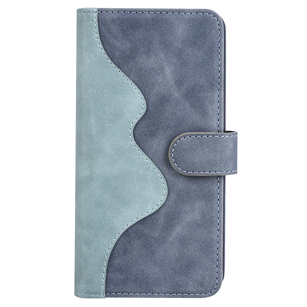For Samsung Galaxy A24 4G Leather Wallet Shockproof Cover Dual Color Splicing Folding Stand Phone Case