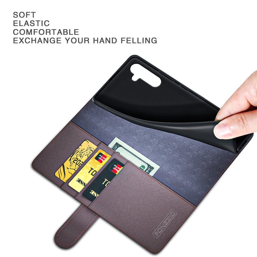 For Samsung Galaxy A24 4G Flip Stand Drop-proof Cover Genuine Cow Leather Phone Wallet Case