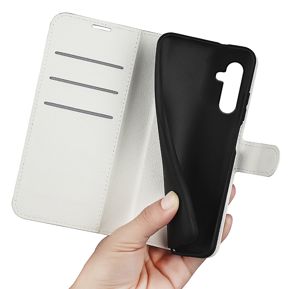 For Samsung Galaxy A24 4G PU Leather Wallet Shell Litchi Texture Phone Case Flip Stand Cover