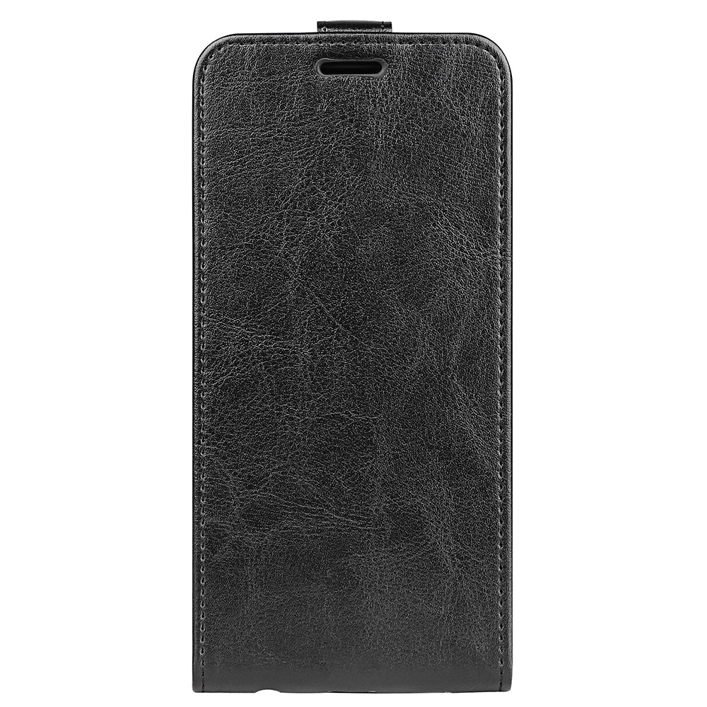 For Samsung Galaxy A24 4G Vertical Flip Card Holder Phone Case Crazy Horse Texture PU Leather Cover