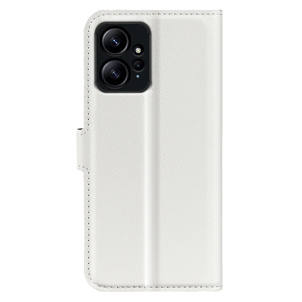 For Xiaomi Redmi Note 12 4G Litchi Texture PU Leather Wallet Anti-drop Shell Flip Stand Phone Case
