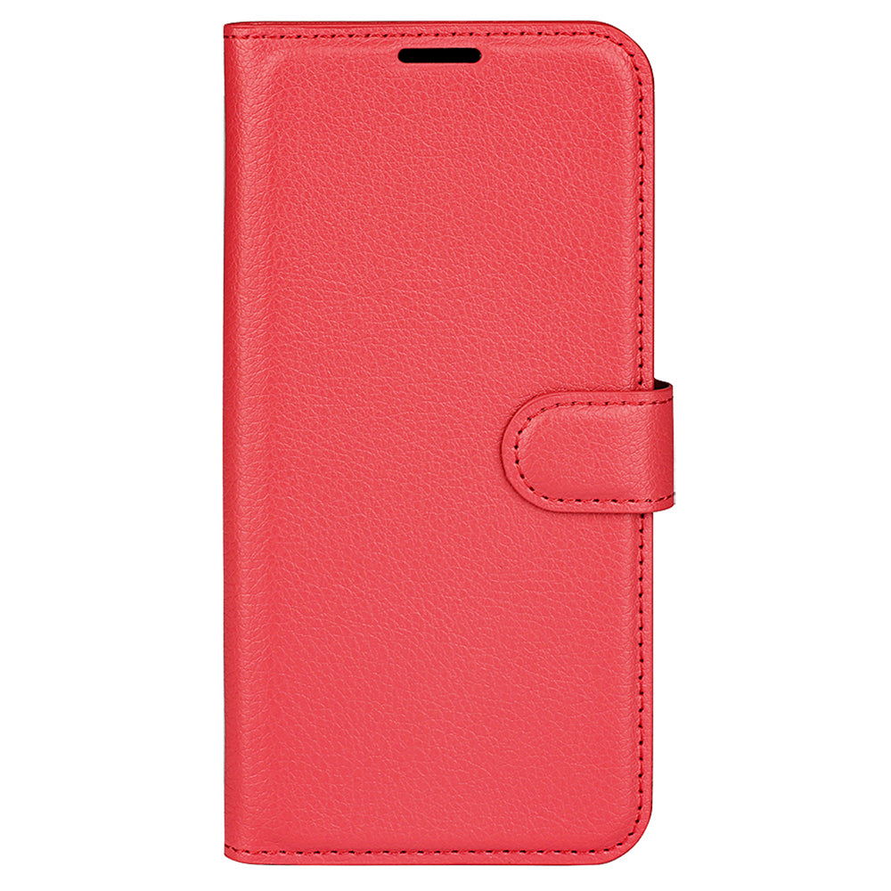 For Xiaomi Redmi Note 12 4G Litchi Texture PU Leather Wallet Anti-drop Shell Flip Stand Phone Case
