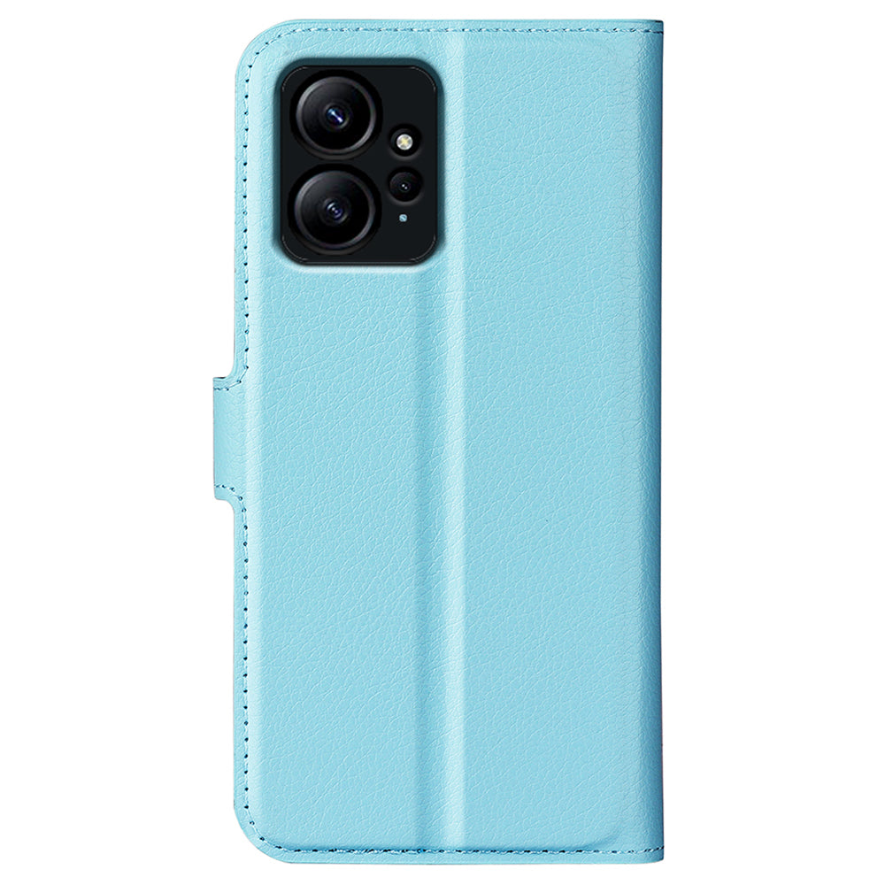 For Xiaomi Redmi Note 12 4G Litchi Texture PU Leather Wallet Anti-drop Shell Flip Stand Phone Case