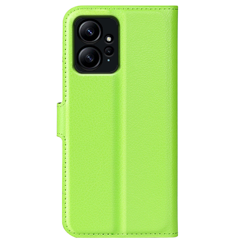 For Xiaomi Redmi Note 12 4G Litchi Texture PU Leather Wallet Anti-drop Shell Flip Stand Phone Case