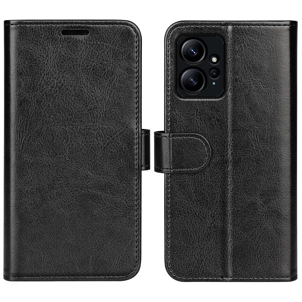 For Xiaomi Redmi Note 12 4G Crazy Horse Texture Drop-proof Phone Case PU Leather Wallet Flip Stand Cover