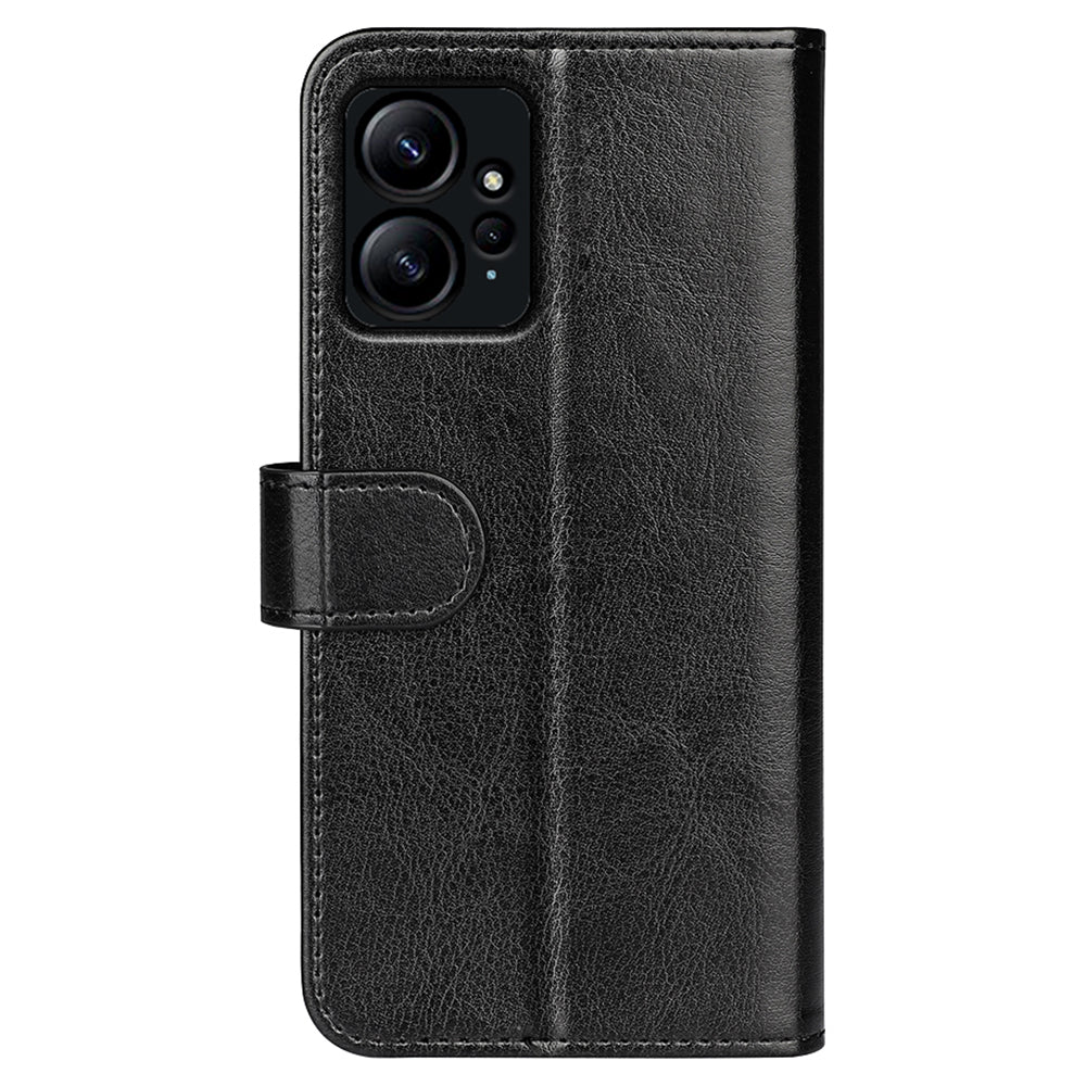 For Xiaomi Redmi Note 12 4G Crazy Horse Texture Drop-proof Phone Case PU Leather Wallet Flip Stand Cover