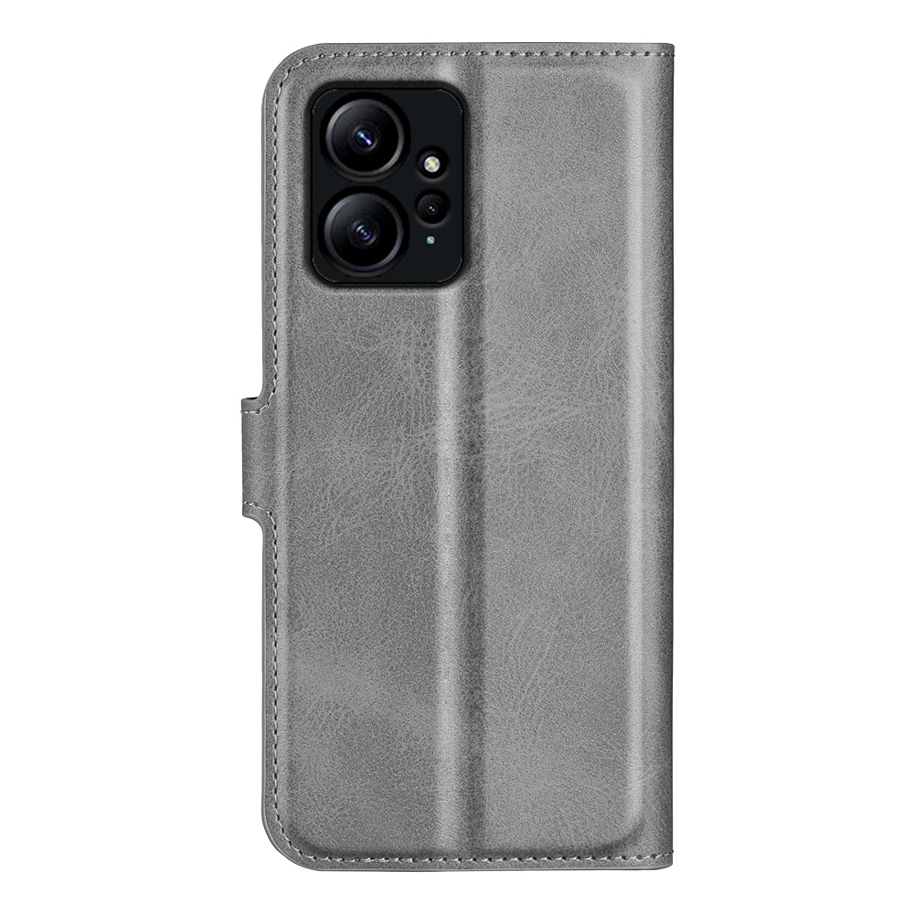 For Xiaomi Redmi Note 12 4G Leather Wallet Protective Shell Calf Texture Square Clasp Stand Phone Case