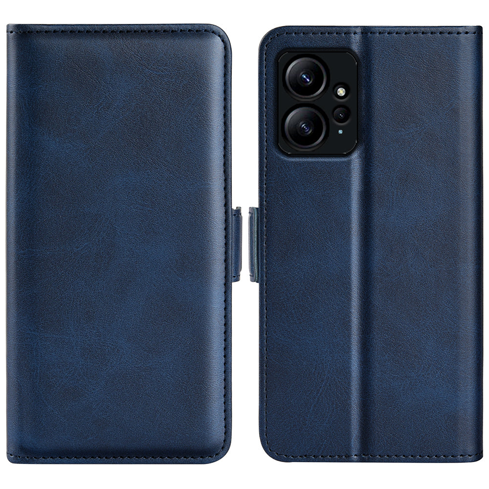 For Xiaomi Redmi Note 12 4G Calf Texture Shockproof Cover PU Leather Stand Wallet Phone Case