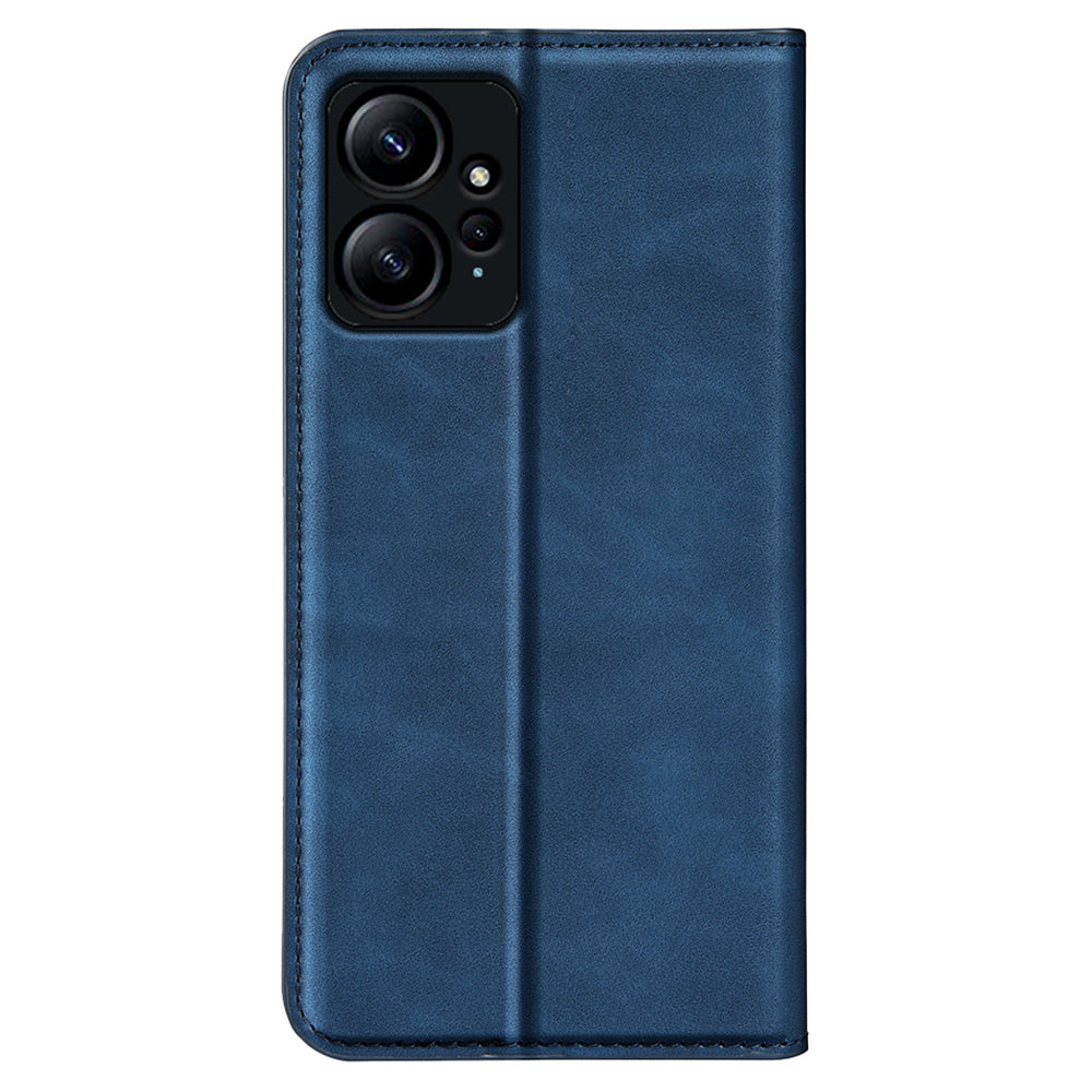 For Xiaomi Redmi Note 12 4G Skin-touch Leather Wallet Phone Case Magnetic Auto Closing Stand Cover