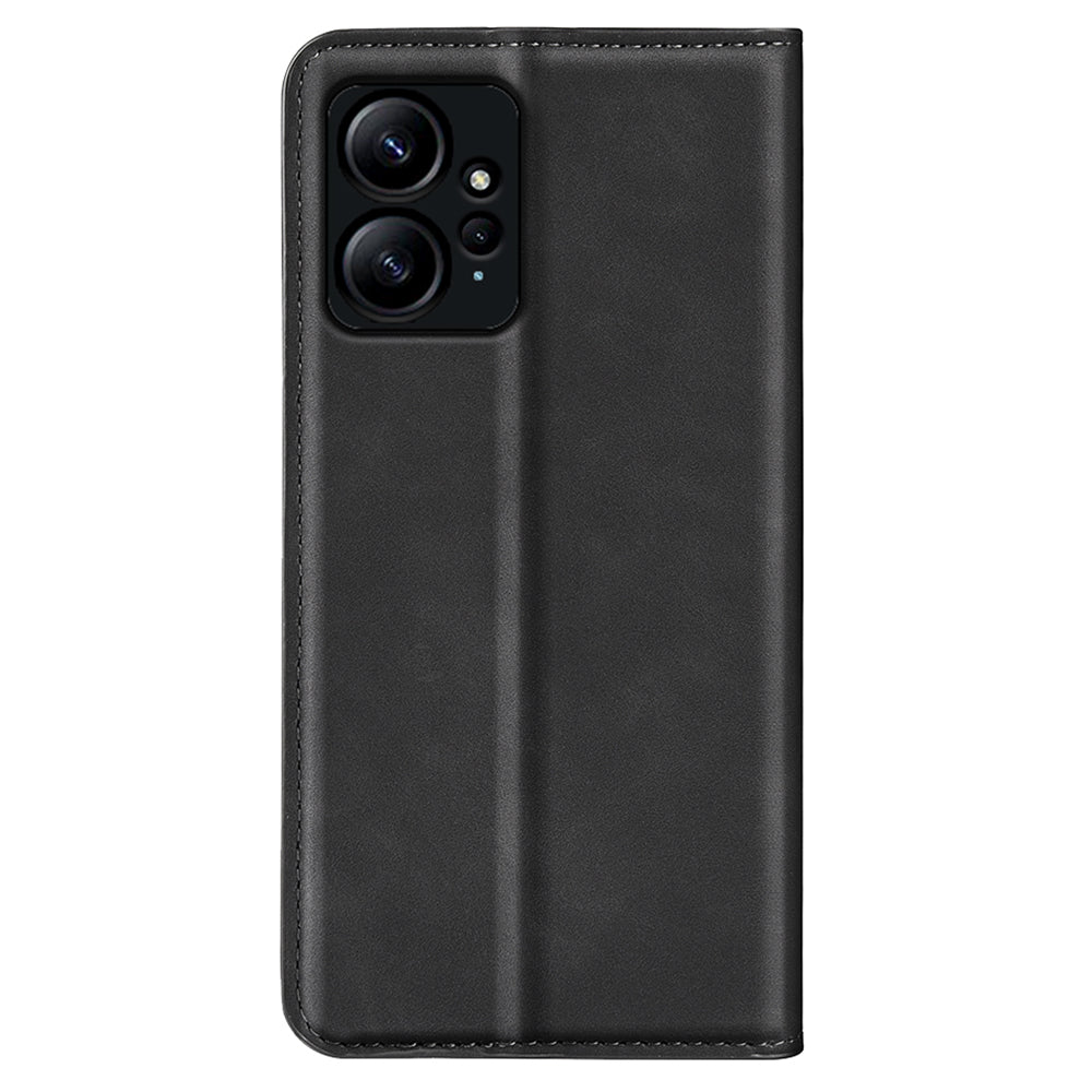 For Xiaomi Redmi Note 12 4G Skin-touch Leather Wallet Phone Case Magnetic Auto Closing Stand Cover