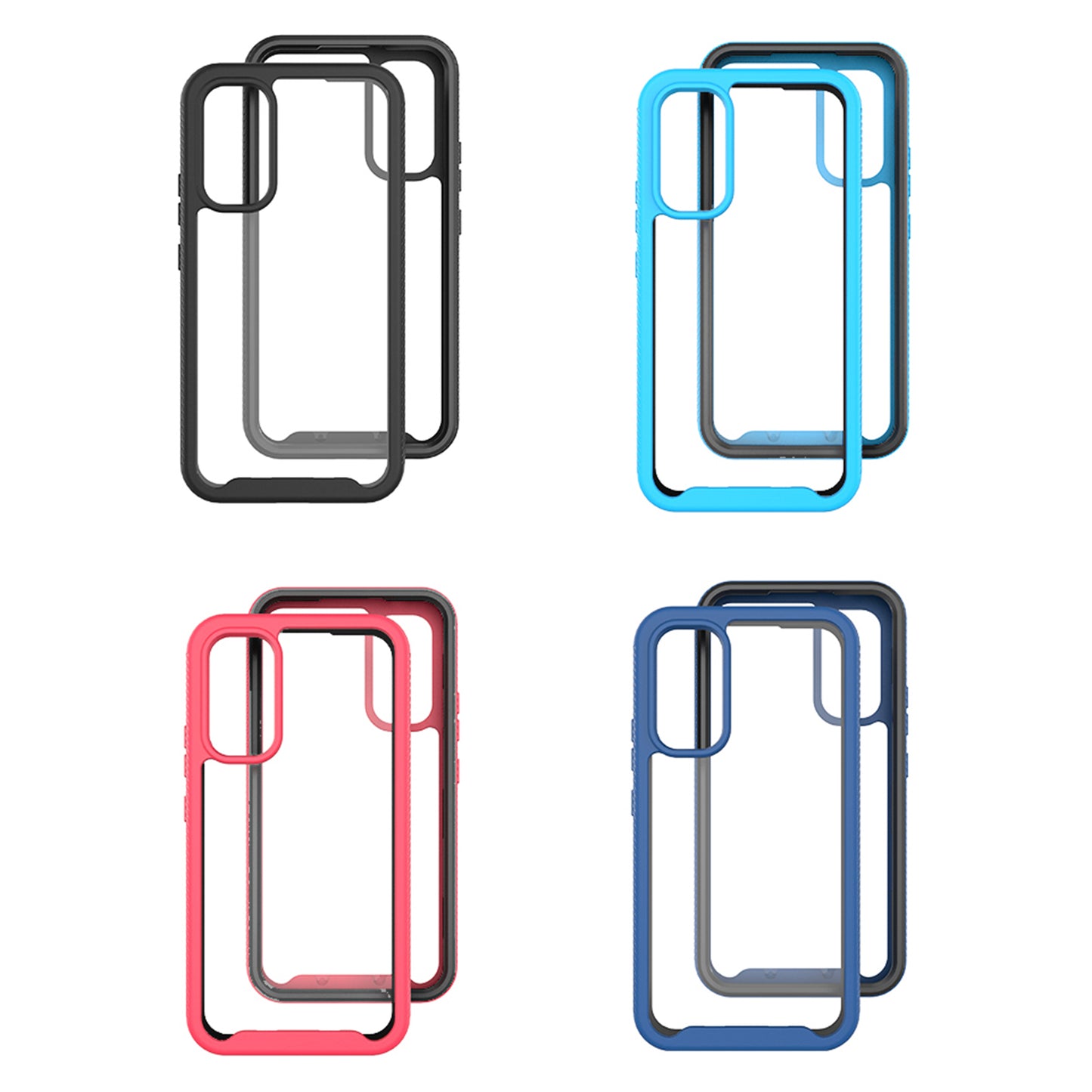 For Samsung Galaxy A34 5G Protective Phone Case Acrylic+PC+TPU 3-in-1 Phone Cover
