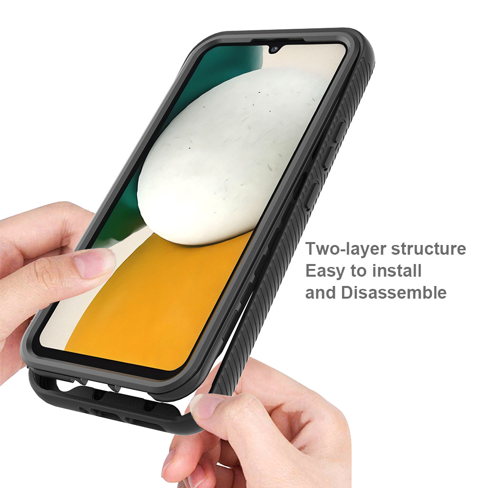 For Samsung Galaxy A34 5G Protective Phone Case Acrylic+PC+TPU 3-in-1 Phone Cover