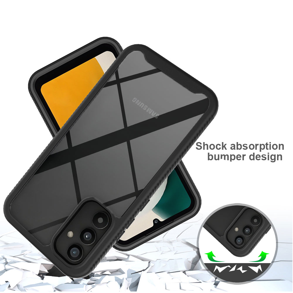 For Samsung Galaxy A34 5G Protective Phone Case Acrylic+PC+TPU 3-in-1 Phone Cover
