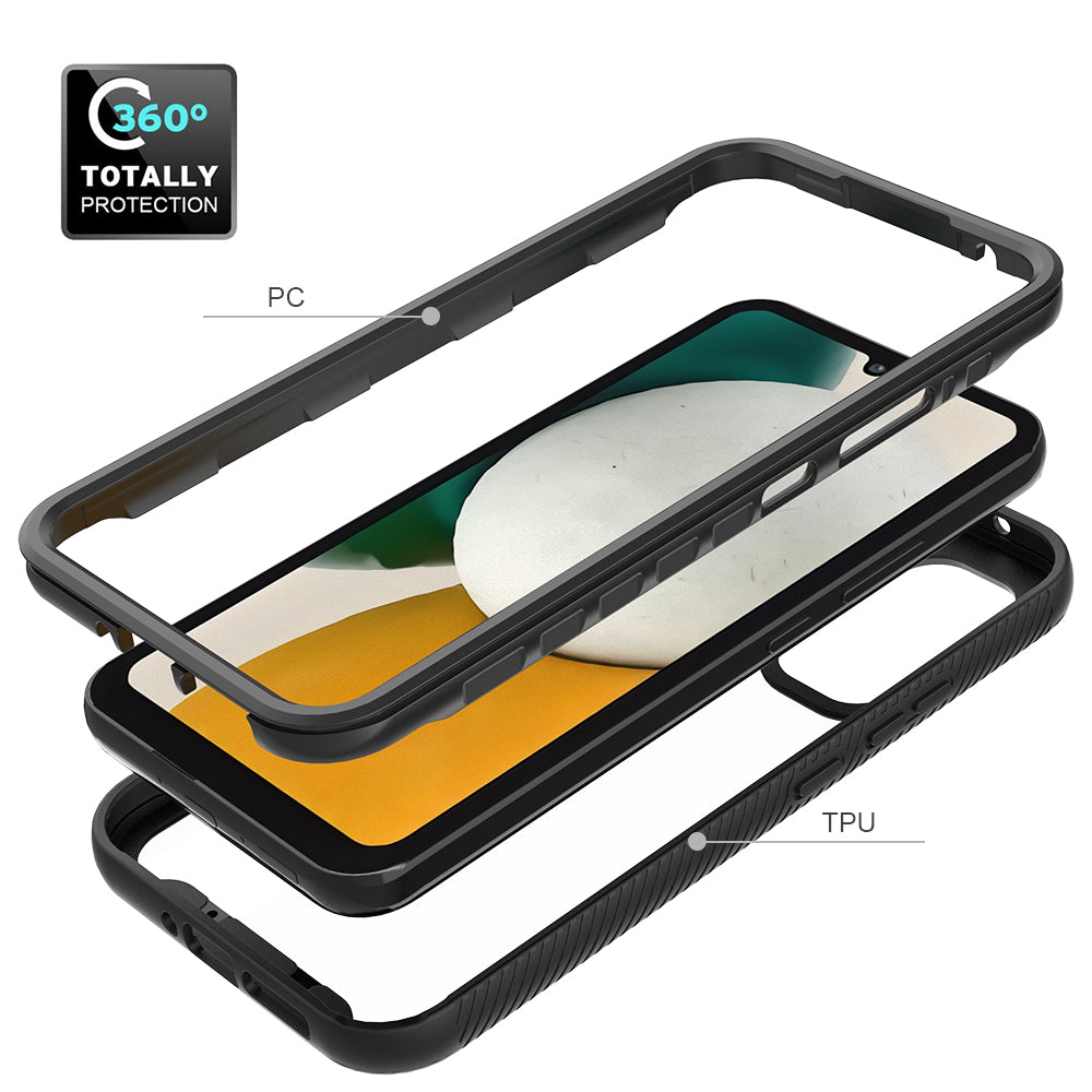 For Samsung Galaxy A34 5G Protective Phone Case Acrylic+PC+TPU 3-in-1 Phone Cover
