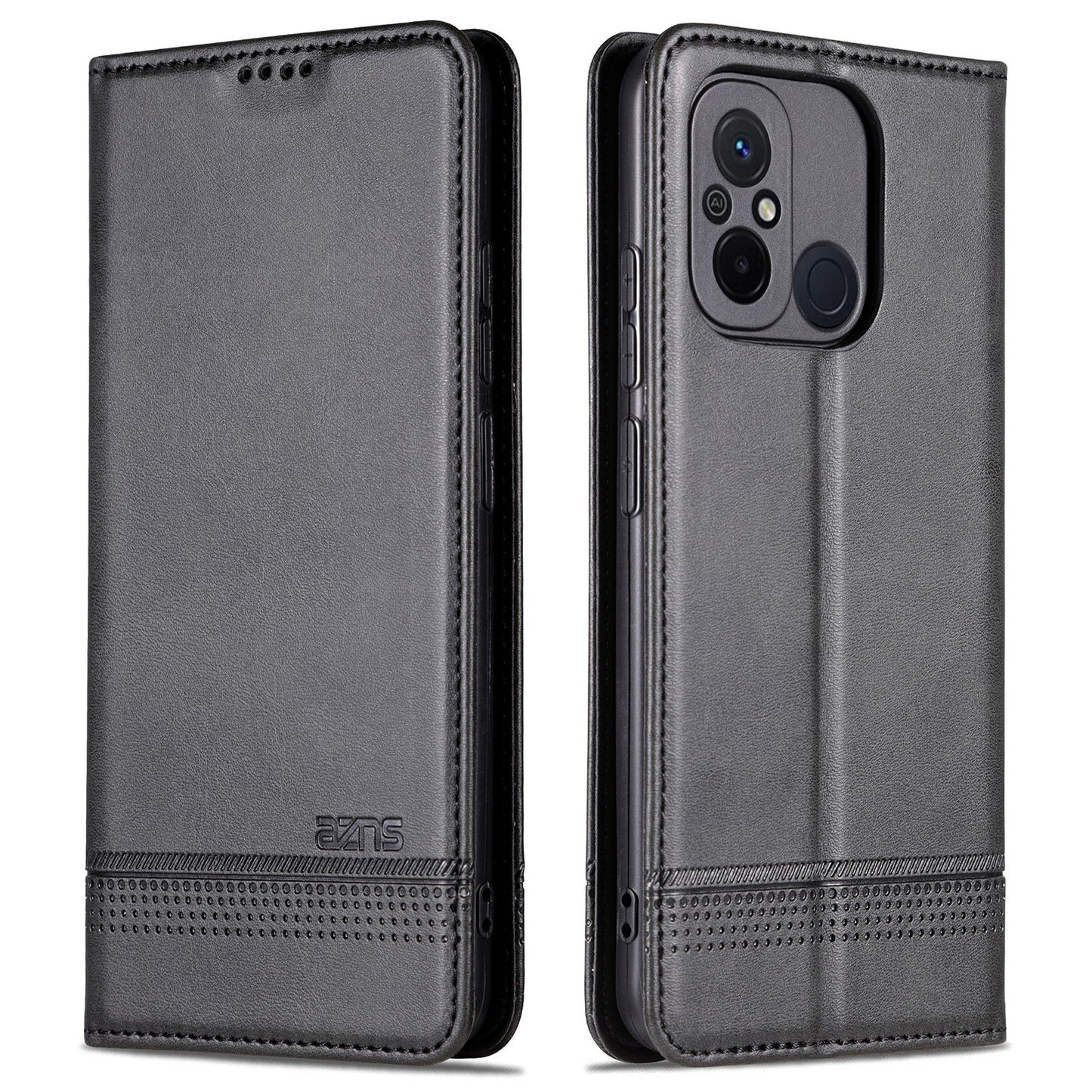 AZNS For Xiaomi Poco C55 4G / Redmi 11A 4G / Redmi 12C 4G Leather Phone Case Wallet Stand Smartphone Cover